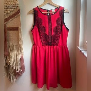 Francesca’s Red Lace Dress